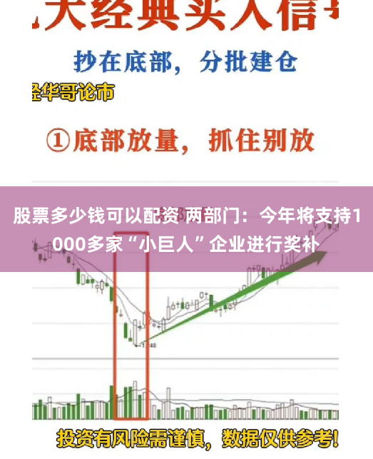 股票多少钱可以配资 两部门：今年将支持1000多家“小巨人”企业进行奖补