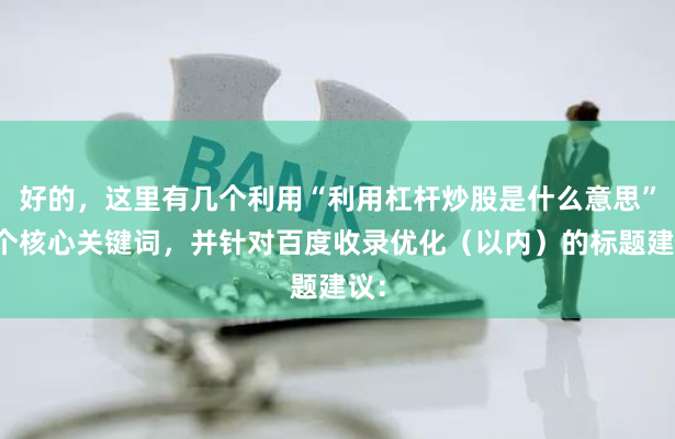 好的，这里有几个利用“利用杠杆炒股是什么意思”这个核心关键词，并针对百度收录优化（以内）的标题建议：